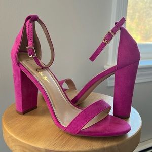 Lulu’s Ankle Strap Heel - Pink 4”, Size 7.5